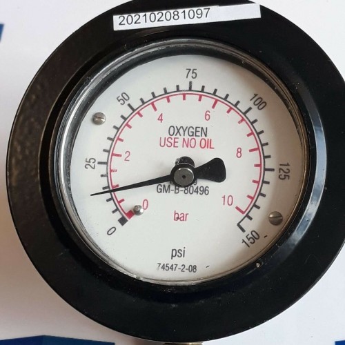 OXYGEN USE NO OIL 1500219 GM B 80496 manometer 0-150bar psi 0-10 74547 2 08
