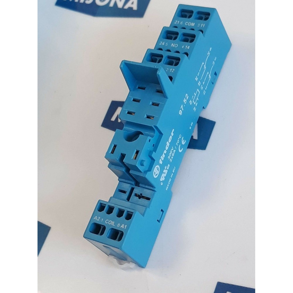FINDER TYPE 97 52 2X8A 300V Relay Socket new old stock