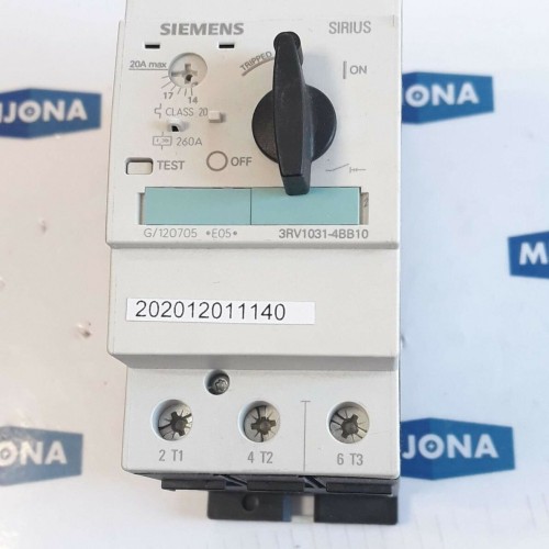 Siemens SIRIUS MOTOR PROTECTOR 3RV1031 4BB10 14-20A 260A (NEW OLD STOCK)