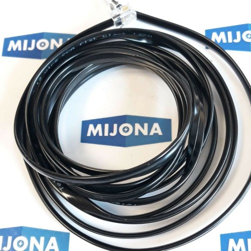 TELEPHONE 6 CORE 6X6X0 12 WIRE CCA FLAT BLACK 3M (NEW OLD STOCK)