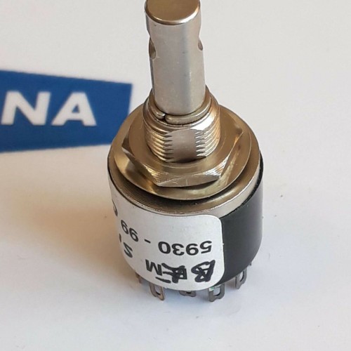 Miniature Rotary Switch 0567 5930 99 051 0411 LE11C 0011MIKEN 3POL NEW OLD STOCK