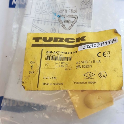 Turck BIM AKT Y1X H1141 MAGNETIC INDUCTIVE SENSOR 8,2VDC 5mA Turck BIM AKT Y1X H1141 MAGNETIC INDUCTIVE SENSOR 8,2VDC 5mA