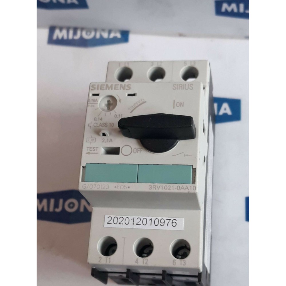Siemens SIRIUS 3RV1021 0AA10 0,11-0,16A 50-60HZ CIRCUIT BREAKER NEW OLD STOCK Siemens SIRIUS 3RV1021 0AA10 0,11-0,16A 50-60HZ CIRCUIT BREAKER NEW OLD STOCK