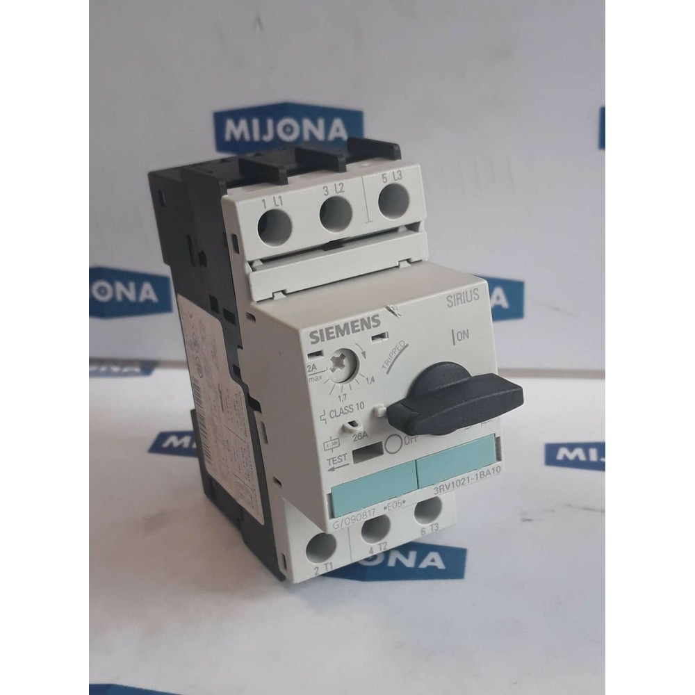 Siemens 3RV1021 1BA10 1,4-2A CLASS 10 Motor Starter Protector 3POL NEW OLD STOCK Siemens 3RV1021 1BA10 1,4-2A CLASS 10 Motor Starter Protector 3POL NEW OLD STOCK