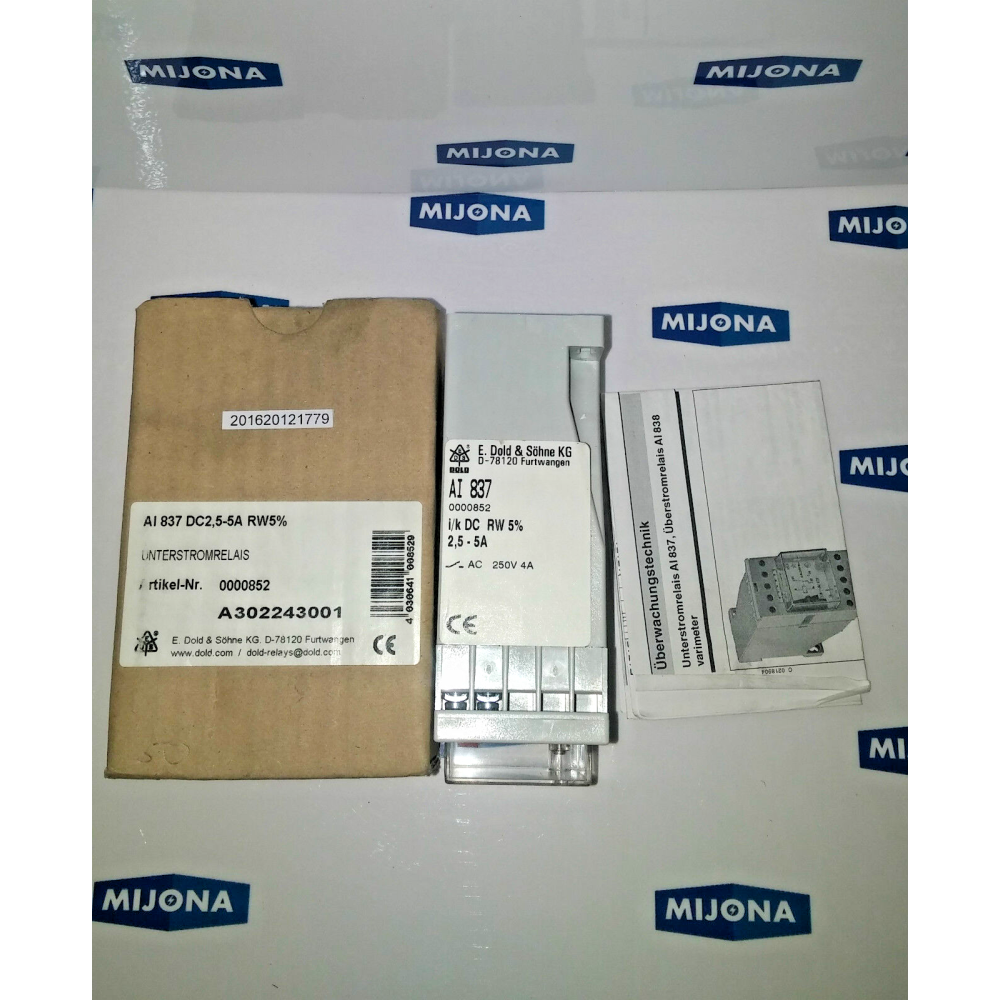 E. Dold & Sohne KG Unterstromrelais Al 837 DC2,5-5A RW5% A302243001
