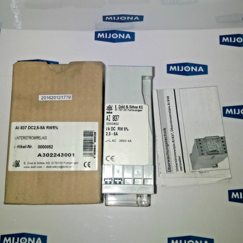 E. Dold & Sohne KG Unterstromrelais Al 837 DC2,5-5A RW5% A302243001