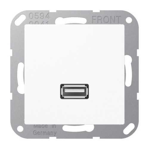 Jung MAA1122WW USB 2.0  with supporting frame screw fixing only WHITE
