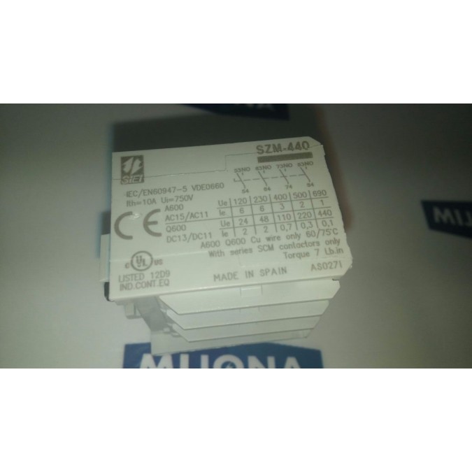 SIEI Auxiliary Contact Block SZM-440 W2ATN
