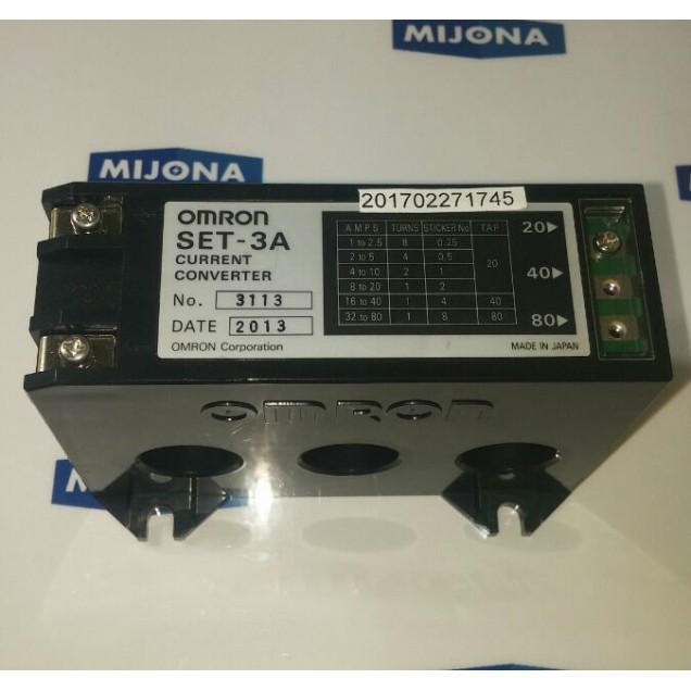 OMRON SET-3A CURRENT CONVERTER 3113 OMRON SET-3A CURRENT CONVERTER 3113