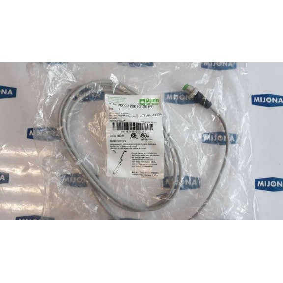 Murr Elektronik 7000 12001 2130150 M12 MALE STRAIGHT cable 1,5m Murr Elektronik 7000 12001 2130150 M12 MALE STRAIGHT cable 1,5m