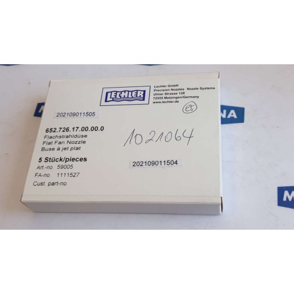 LECHLER 652 726 17 00 00 0 FLAT FAN NOZZLE Preis pro Packung Price for 5 psc.