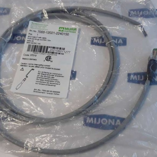 Murr Elektronik 7000 12021 2240150 M12 MALE with cable 1,5m 250V AC DC 4A Murr Elektronik 7000 12021 2240150 M12 MALE with cable 1,5m 250V AC DC 4A