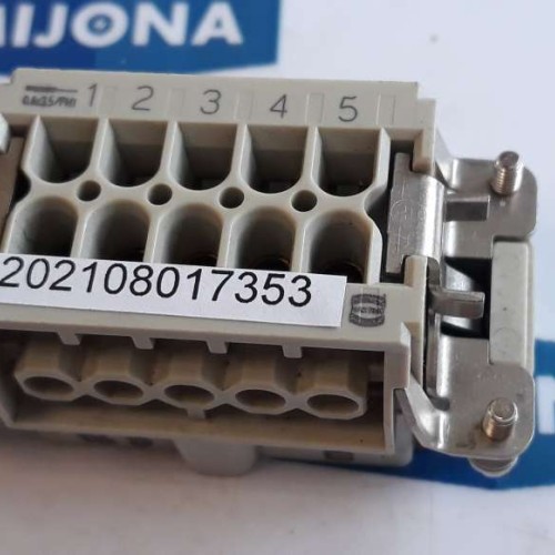 HARTING HAN 10 E M 16A 500V 6kV 600V 0,6X3,5 PH1 CONNECTOR
