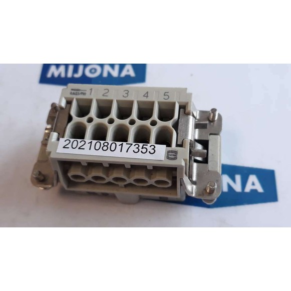 HARTING HAN 10 E M 16A 500V 6kV 600V 0,6X3,5 PH1 CONNECTOR