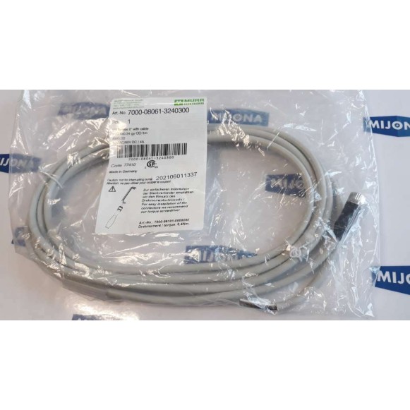 Murr Elektronik 7000 08061 3240300 M8 FEMALE STRAIGHT cable 3m 50V AC 60V DC 4A Murr Elektronik 7000 08061 3240300 M8 FEMALE STRAIGHT cable 3m 50V AC 60V DC 4A