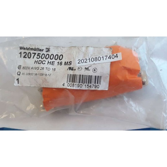 WEIDMULLER 1207500000 HDC HE 16 MS 600V AWG 26 TO 16 WEIDMULLER 1207500000 HDC HE 16 MS 600V AWG 26 TO 16