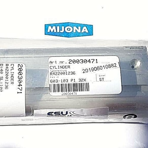 Aventics MNR R422001236 10bar 16W49 D=40 SL=100MM CYLINDER Aventics MNR R422001236 10bar 16W49 D=40 SL=100MM CYLINDER