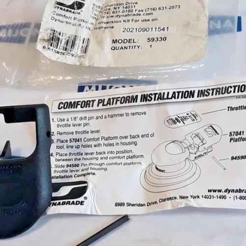 DYNABRADE 59330 comfort platform kit for Dynorbital Spirit Supreme NEW OLD STOC