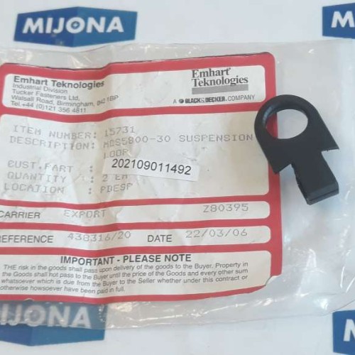 Emhart 15731 MCS5800 30 SUSPENSION LOOP AUFHÄNGUNGSSCHLAUFE PA6 GF25new old stoc