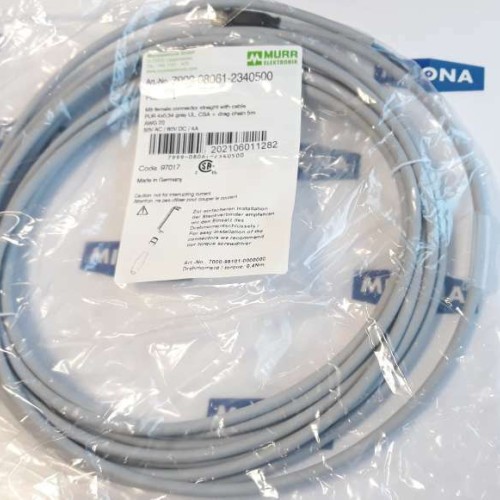 Murr Elektronik 7999 08061 2340500 M8 FEMALE cable 5m 50V AC 60V DC 4A Murr Elektronik 7999 08061 2340500 M8 FEMALE cable 5m 50V AC 60V DC 4A