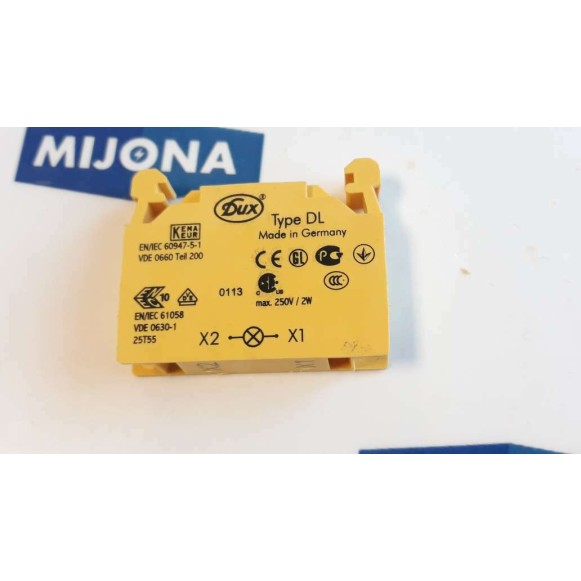 SCHLEGEL DUX  typ DL 250V 2W YELLOW Lamp module  new old stock