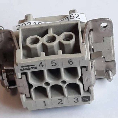 HARTING HAN 6 E F 16A 500V 6kV CONNECTOR
