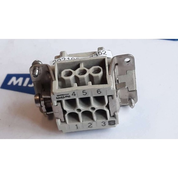 HARTING HAN 6 E F 16A 500V 6kV CONNECTOR