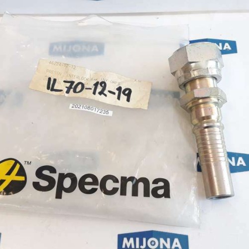 SPECMA IL70 12 19 PRESSN INTERLOCK RAK INV ORFS 46224 12 12 NEW OLD STOCK SPECMA IL70 12 19 PRESSN INTERLOCK RAK INV ORFS 46224 12 12 NEW OLD STOCK