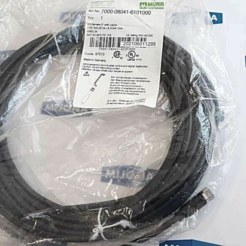 Murr Elektronik 7000 08041 6101000 M8 FEMALE cable 10m 50V AC 60V DC 4A Murr Elektronik 7000 08041 6101000 M8 FEMALE cable 10m 50V AC 60V DC 4A