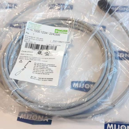 Murr Elektronik 7000 12341 2240300 FEMALE M12 90°C cable 3m 250V AC DC 4A Murr Elektronik 7000 12341 2240300 FEMALE M12 90°C cable 3m 250V AC DC 4A