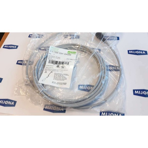 Murr Elektronik 7000 12341 2240300 FEMALE M12 90°C cable 3m 250V AC DC 4A Murr Elektronik 7000 12341 2240300 FEMALE M12 90°C cable 3m 250V AC DC 4A