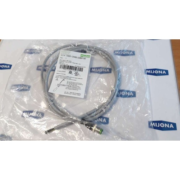 Murr Elektronik 7000 12060 2360150 M12 MALE STRAIGHT cable 1,5m 125V AC DC 4A Murr Elektronik 7000 12060 2360150 M12 MALE STRAIGHT cable 1,5m 125V AC DC 4A