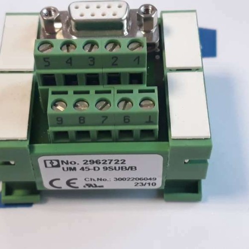 Phoenix Contact UM 45 D 9SUB B 2962722 INTERFACE MODULE Phoenix Contact UM 45 D 9SUB B 2962722 INTERFACE MODULE