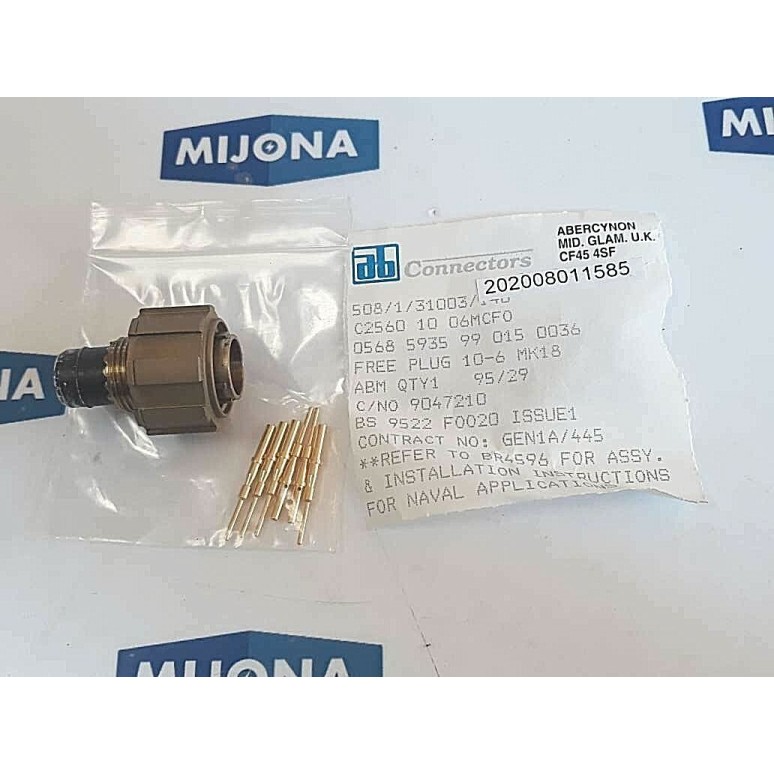 AB connectors ABM9229 0150036 plug 10-6 MK18 (NEW OLD STOCK)