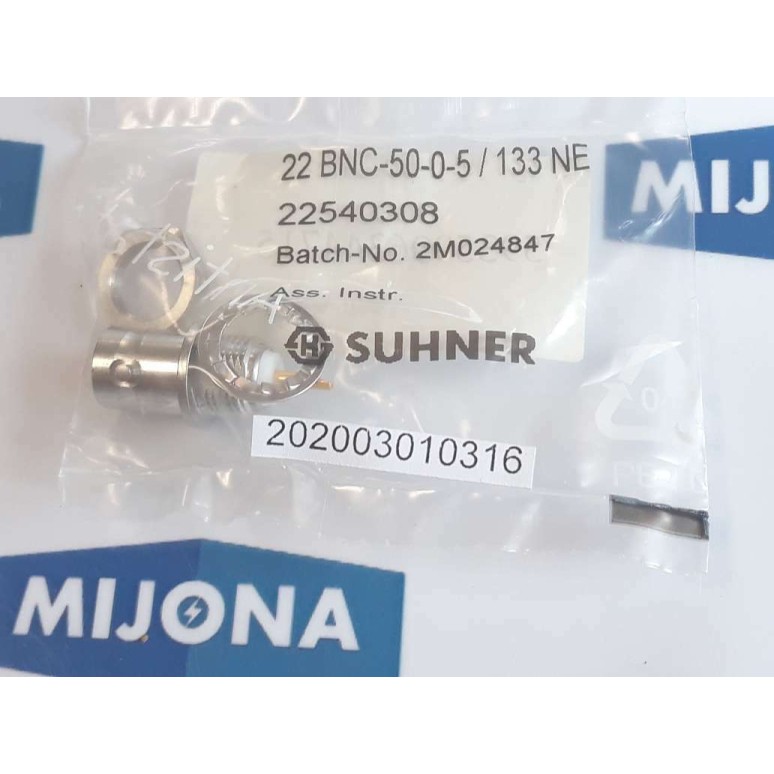 SUHNER 22 BNC 50 0 5 133 NE 22540308 2M024847 BNC-Stecker BNC connector