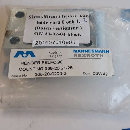 Rexroth 368 20 0200 2 HENGER FELFOGO MOUNTING 368 20,21/25 00W47