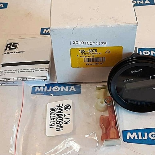 Curtis RS COMPONENTS AU 1841 E45175 Hour Meter 12-48VDC 20-60VAC 185 6078