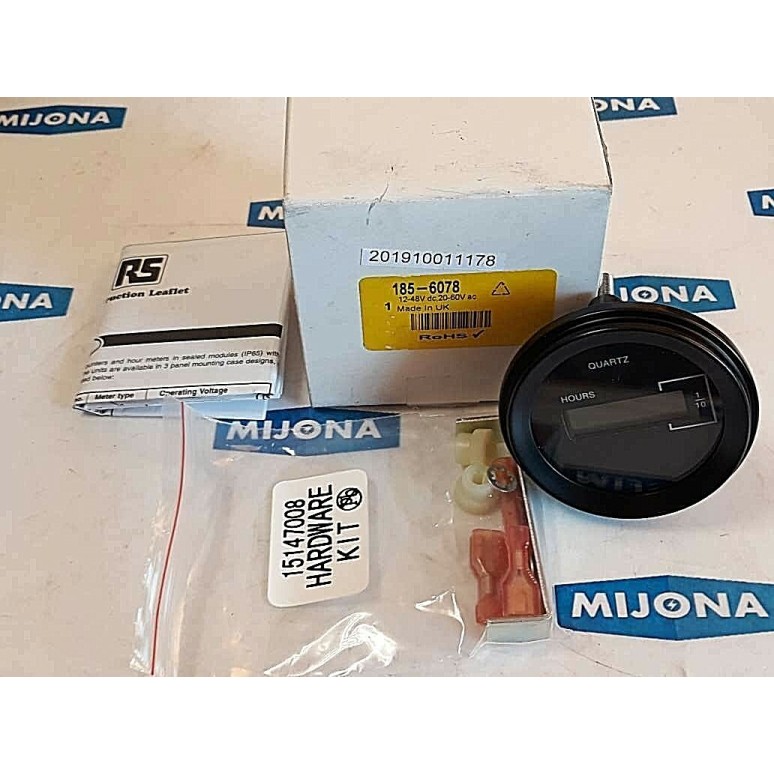 Curtis RS COMPONENTS AU 1841 E45175 Hour Meter 12-48VDC 20-60VAC 185 6078 Curtis RS COMPONENTS AU 1841 E45175 Hour Meter 12-48VDC 20-60VAC 185 6078