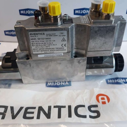 Aventics MNR 5610219850 12BAR 24V DC 1,4A EX FD 12W07 5610217002 S new old stock