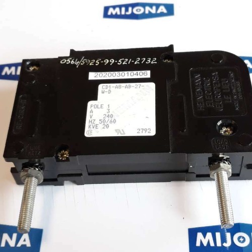 HEINEMANN CD1 A8 AB 27 W D 240V 50/60HZ 3A POL1 KVE 20 RE CIRK IT new old stock