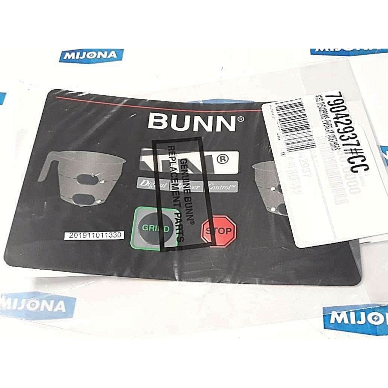 BUNN Graphics overlay kit MHG membrane overlay wethers F11 S 0501