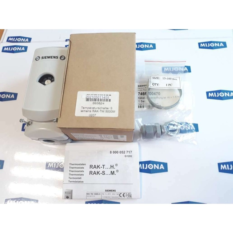 Siemens RAK TW 5000HS THERMOSTATS 5- 65°C AC 24-250V 50 60HZ