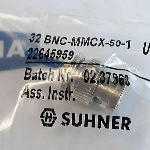 SUHNER 32 BNC MMCX 50 1 / 1UE 22645959 ADAPTOR CONNECTOR
