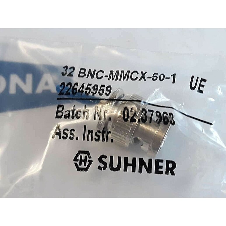 SUHNER 32 BNC MMCX 50 1 / 1UE 22645959 ADAPTOR CONNECTOR