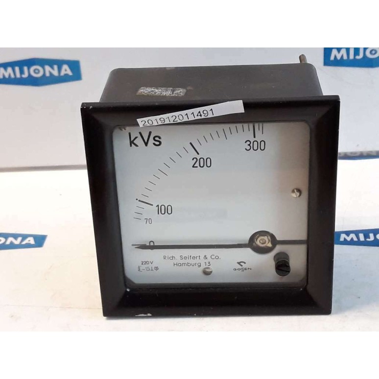 Volmeter GOSSEN Rich Seifer & Co Hamburg 13 AC 0-300kVs 220V 96x96 mm