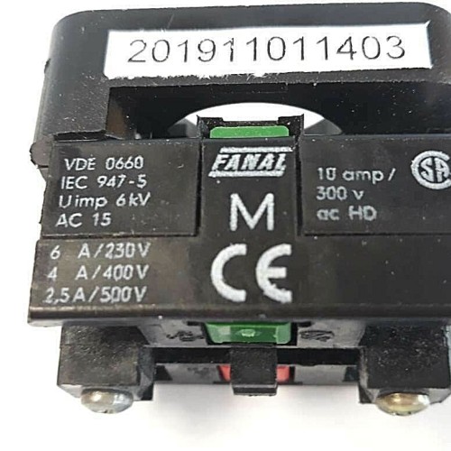 Fanal MV 11 Schaltelement Contact block 010530865 VDE 0660 AC 15 (new old stock) Fanal MV 11 Schaltelement Contact block 010530865 VDE 0660 AC 15 (new old stock)