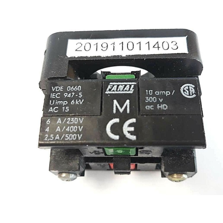 Fanal MV 11 Schaltelement Contact block 010530865 VDE 0660 AC 15 (new old stock)