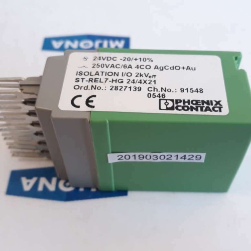 PHOENIX CONTACT ST REL7 HG 24 4X21 Relais stecker 91548 24VDC (New old stock)