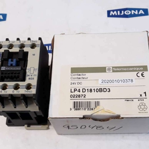 Telemecanique LP4 D1810BD3 022872 24V DC CONTACTOR NEW OLD STOCK