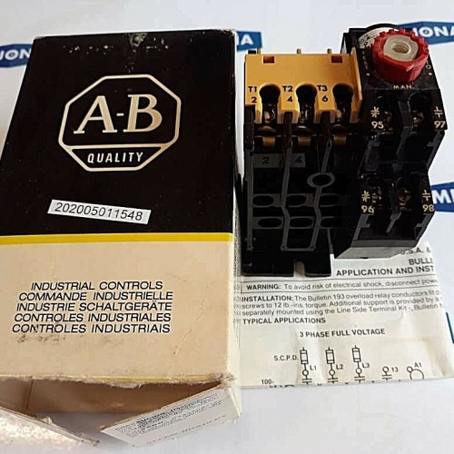 ALLEN BRADLEY 193 BSC12 SER A BIMETALILIC OVERLOAD RELAY 9-12A NEW OLD STOCK